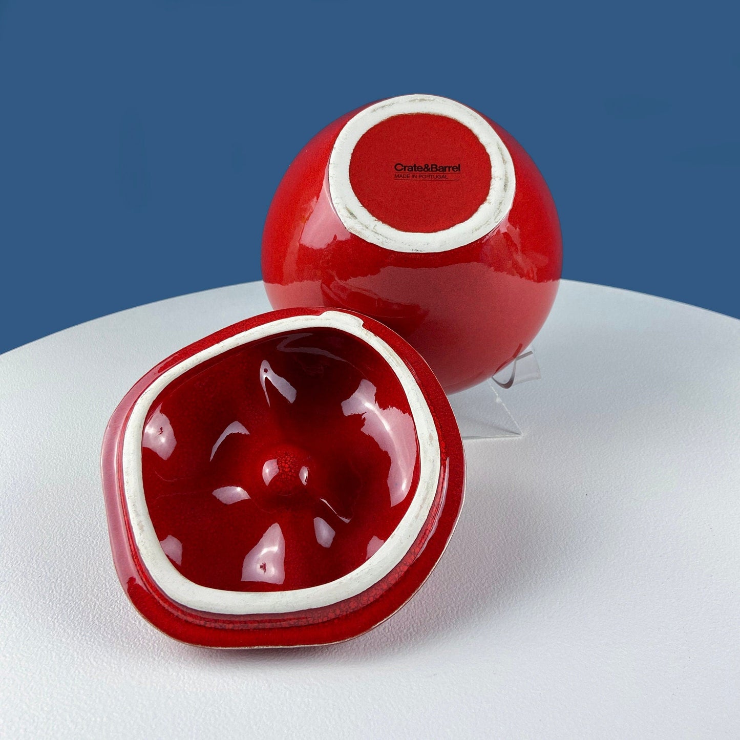 Classic Red Apple Decorative Storage Canister