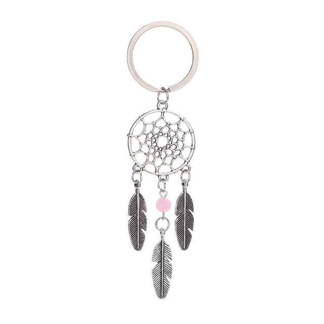 Handmade Dream Catcher with Feathers & Floral Accents