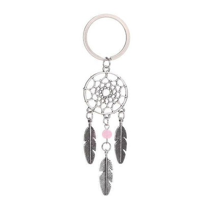 Handmade Dream Catcher with Feathers & Floral Accents