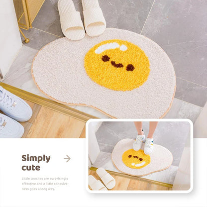 Cute Decorative Happy Egg Bathroom Rug