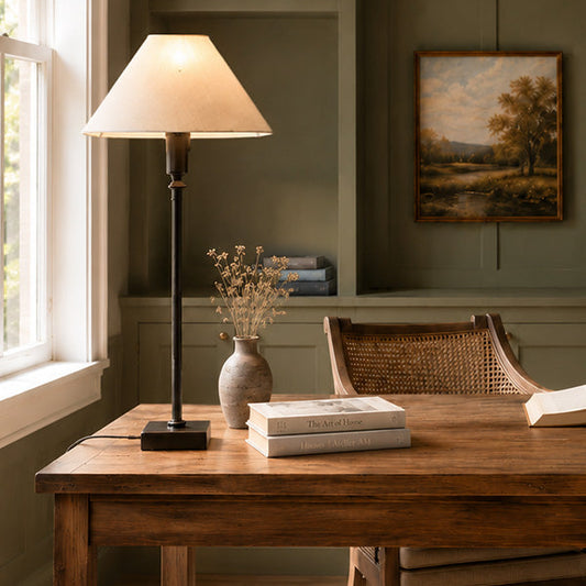 36" Ivory Adjustable Table Lamp