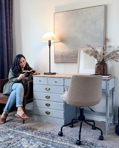 36" Ivory Adjustable Table Lamp
