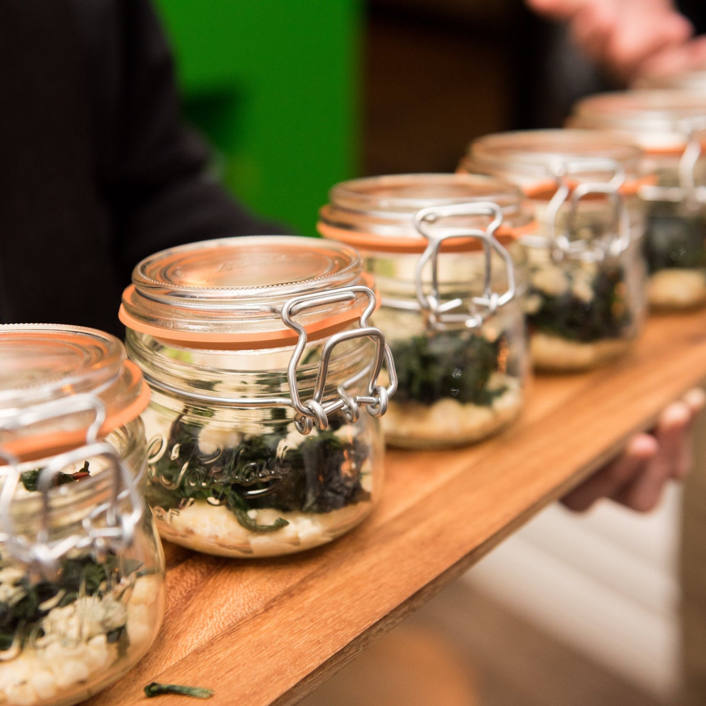 French Glass Canning Jars with Stainless Wire-Bail Clamp Lid