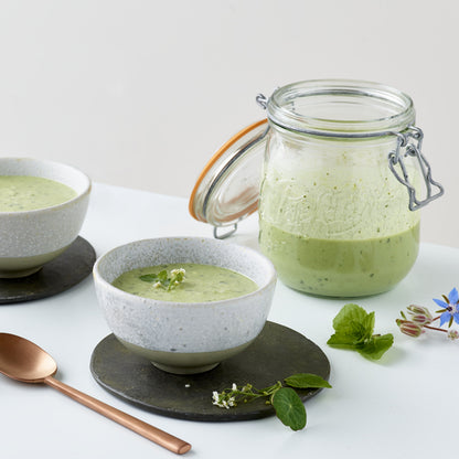 French Glass Canning Jars with Stainless Wire-Bail Clamp Lid