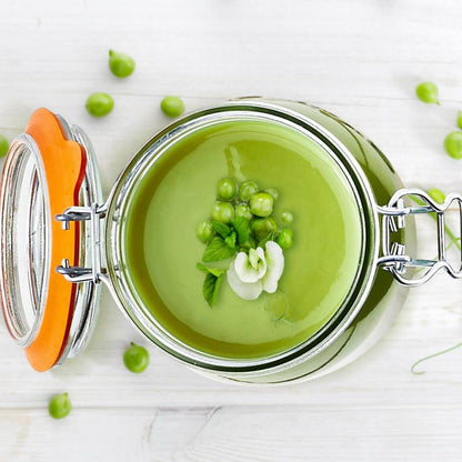 French Glass Canning Jars with Stainless Wire-Bail Clamp Lid