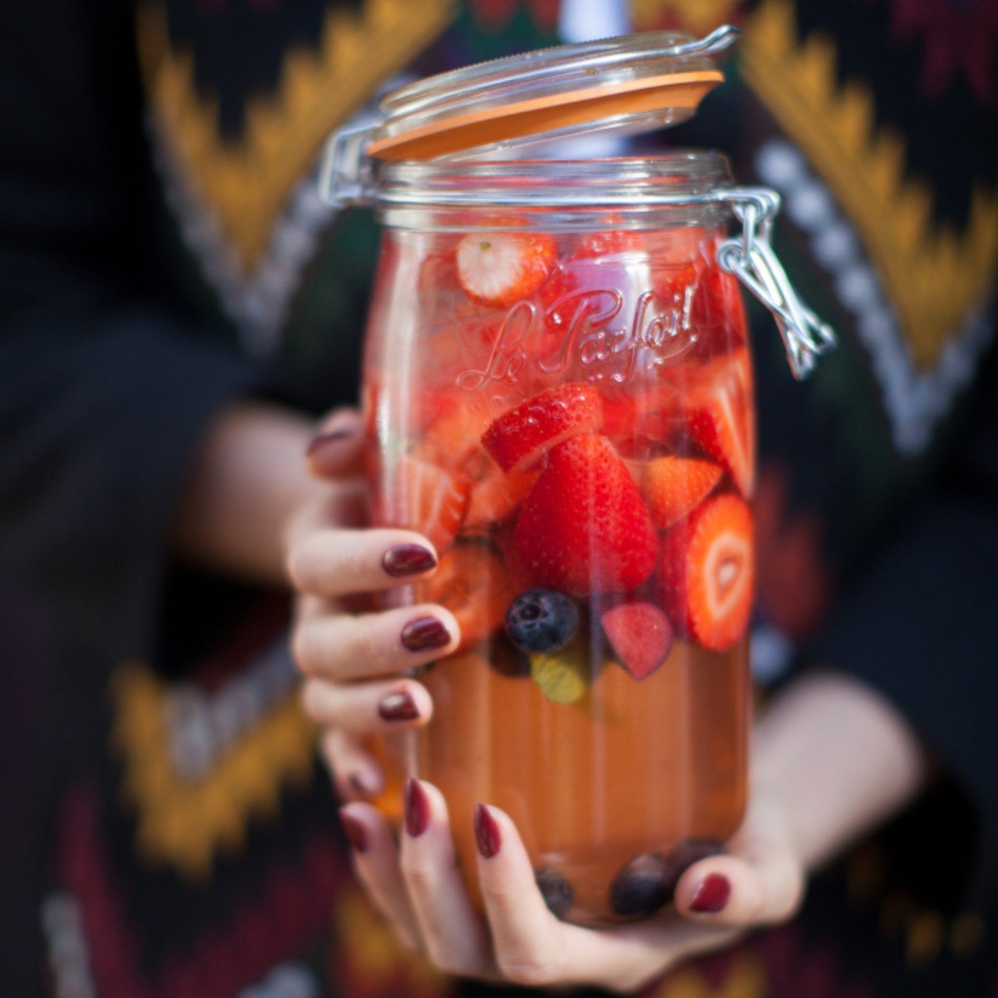 French Glass Canning Jars with Stainless Wire-Bail Clamp Lid