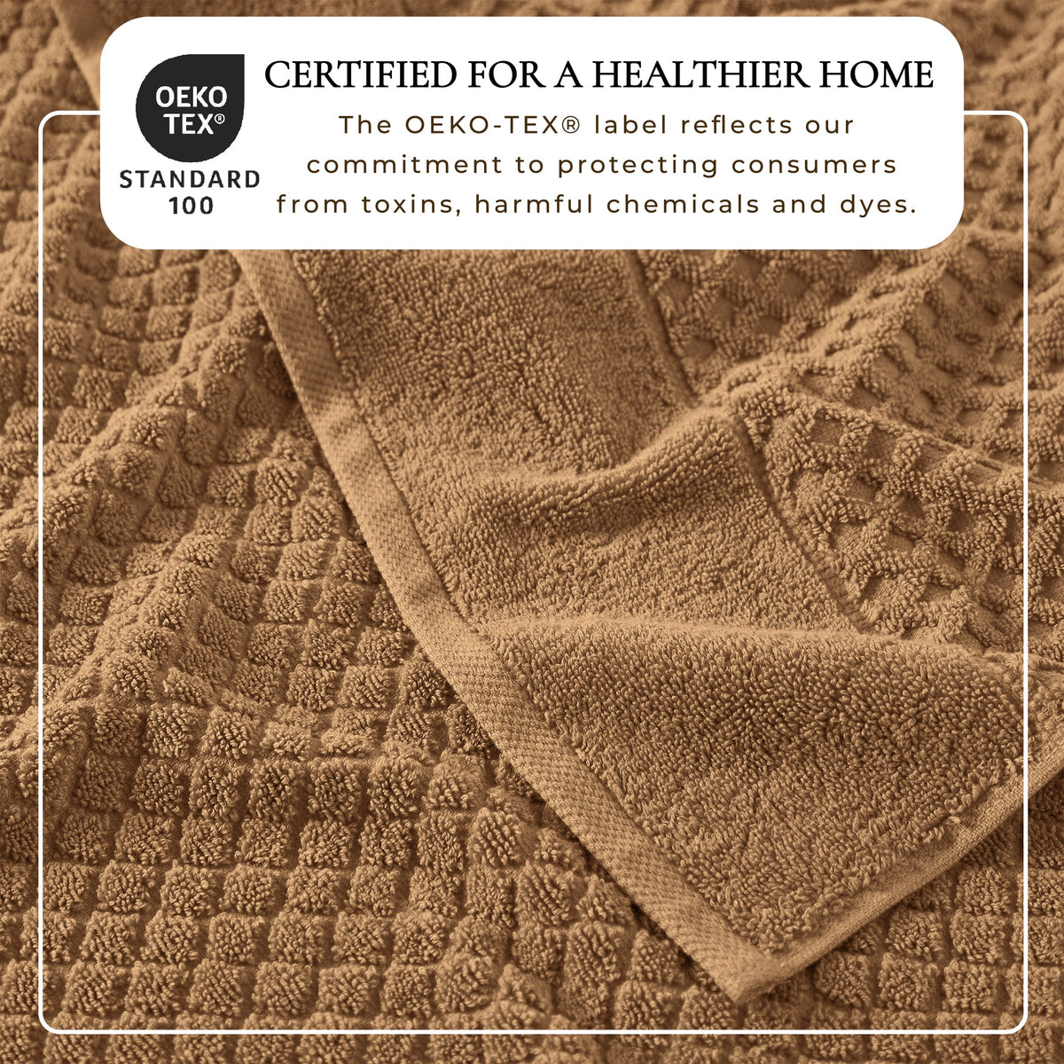 Cotton Diamond Waffle Weave Bath Towel Set
