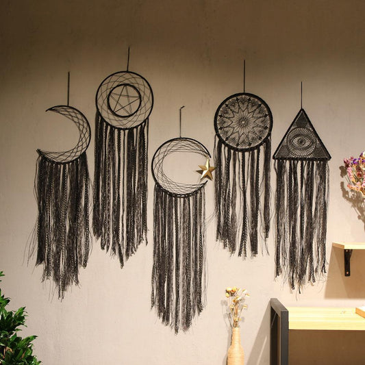 Nordic Evil Eye Moon Dream Catcher Wall Hanging