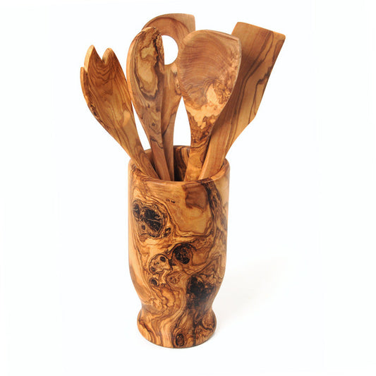 6-Piece Olive Wood Kitchen Utensil Set