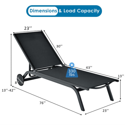 Aluminum Outdoor Patio Lounge Chair