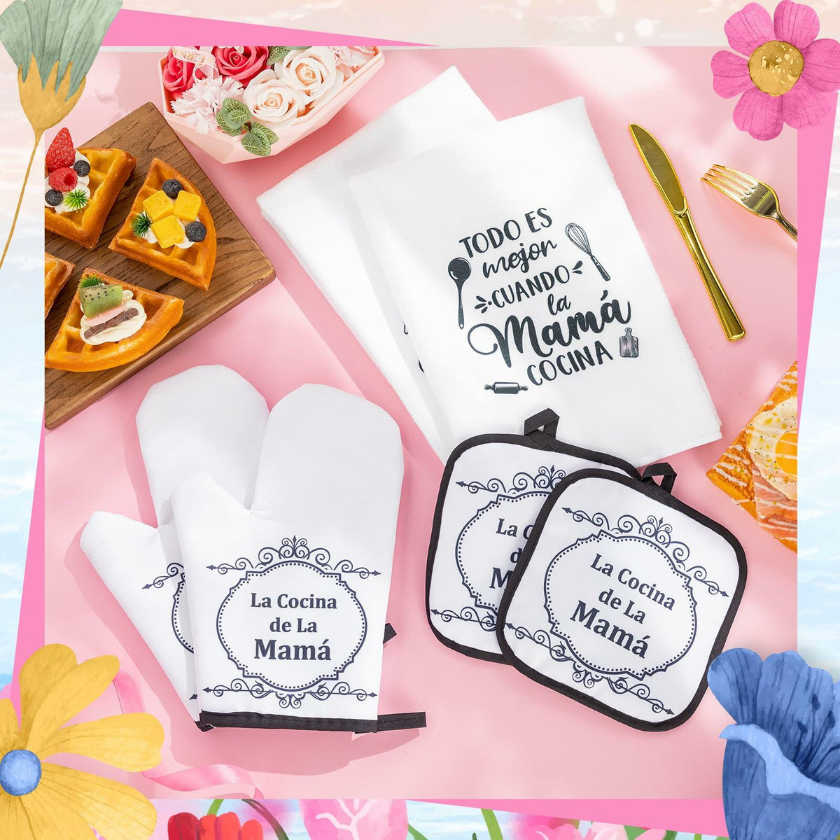 5-Piece Kitchen Linen Set with Dish Towels