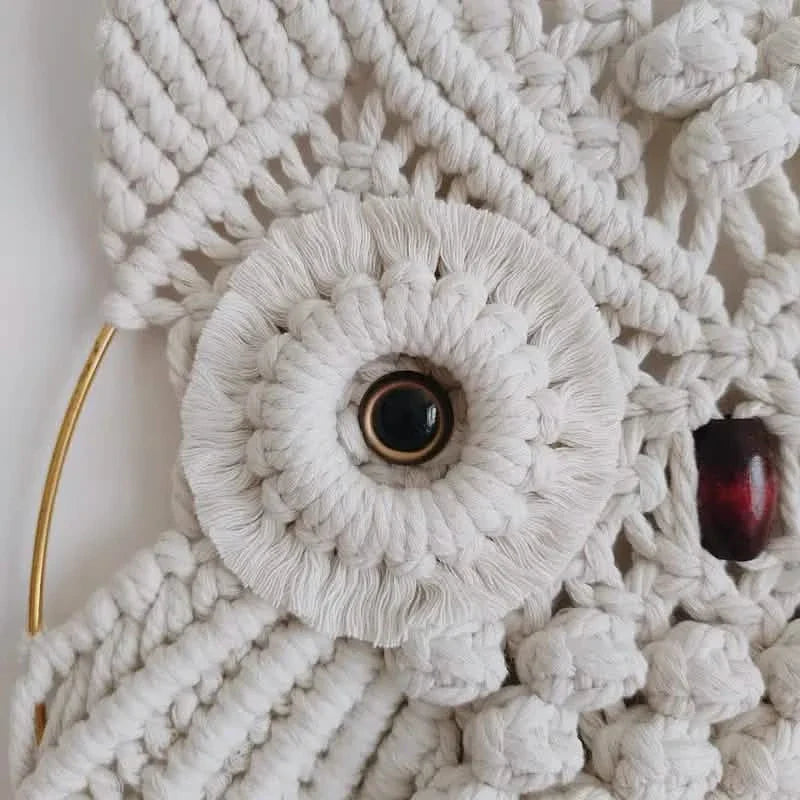 Owl Macrame Wall Hanging Tapestry