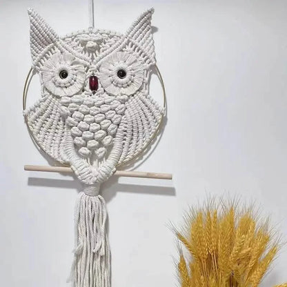 Owl Macrame Wall Hanging Tapestry