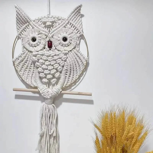 Owl Macrame Wall Hanging Tapestry