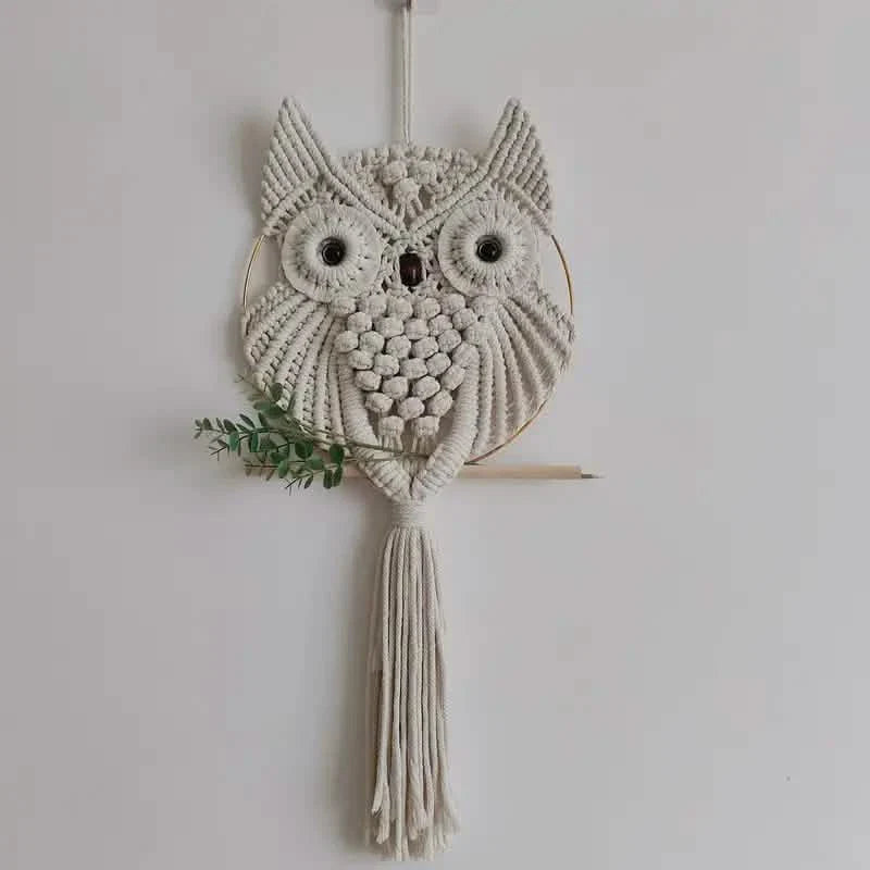 Owl Macrame Wall Hanging Tapestry