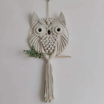 Owl Macrame Wall Hanging Tapestry