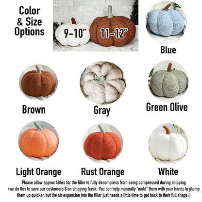 Plush Pumpkin Decorative Pillow