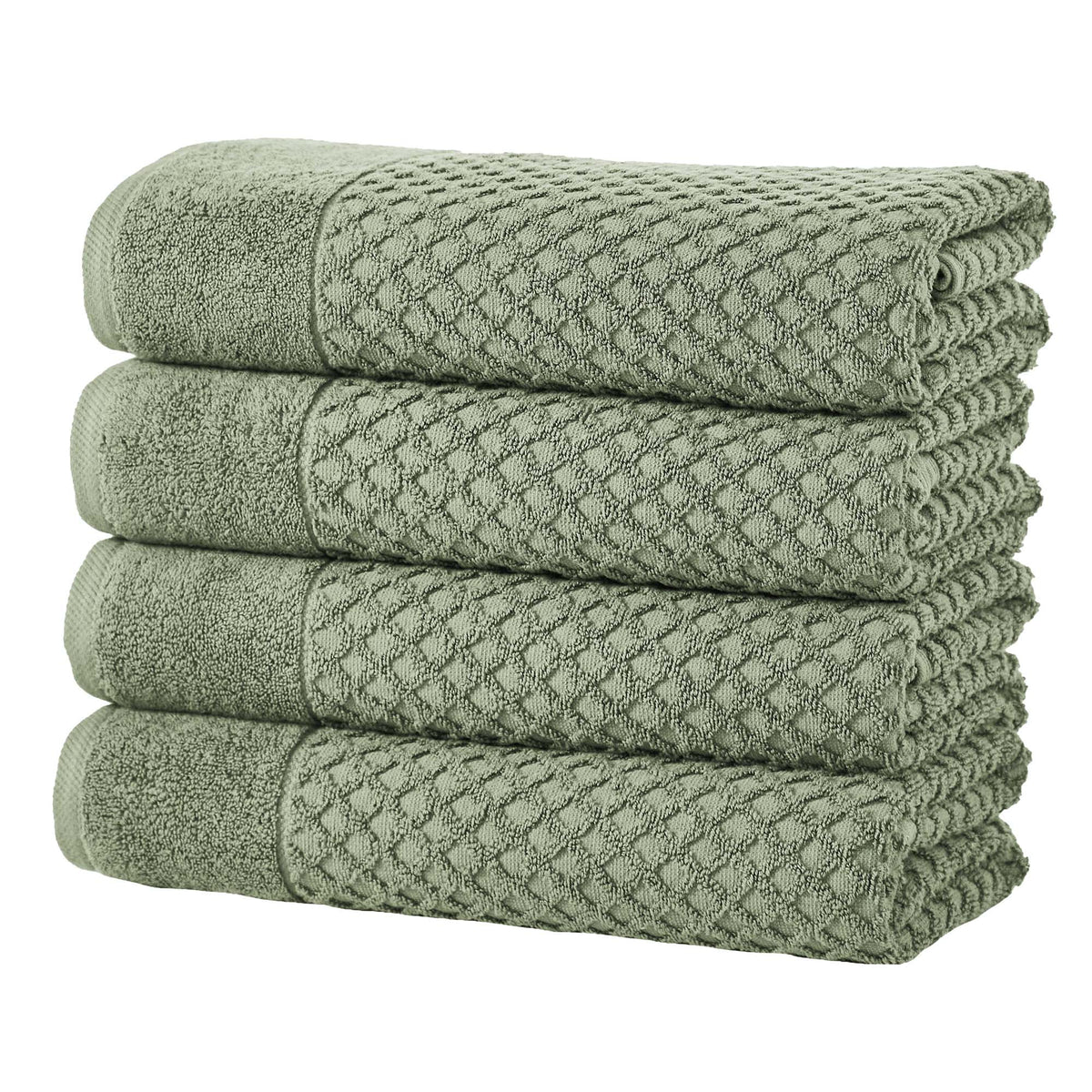 Cotton Diamond Waffle Weave Bath Towel Set