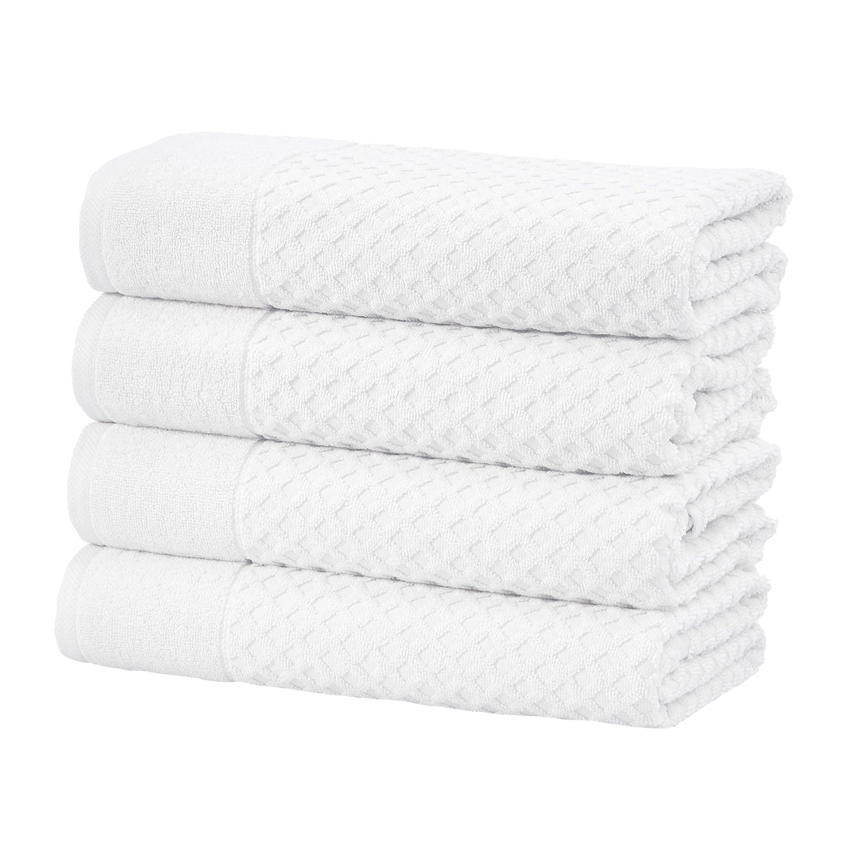 Cotton Diamond Waffle Weave Bath Towel Set