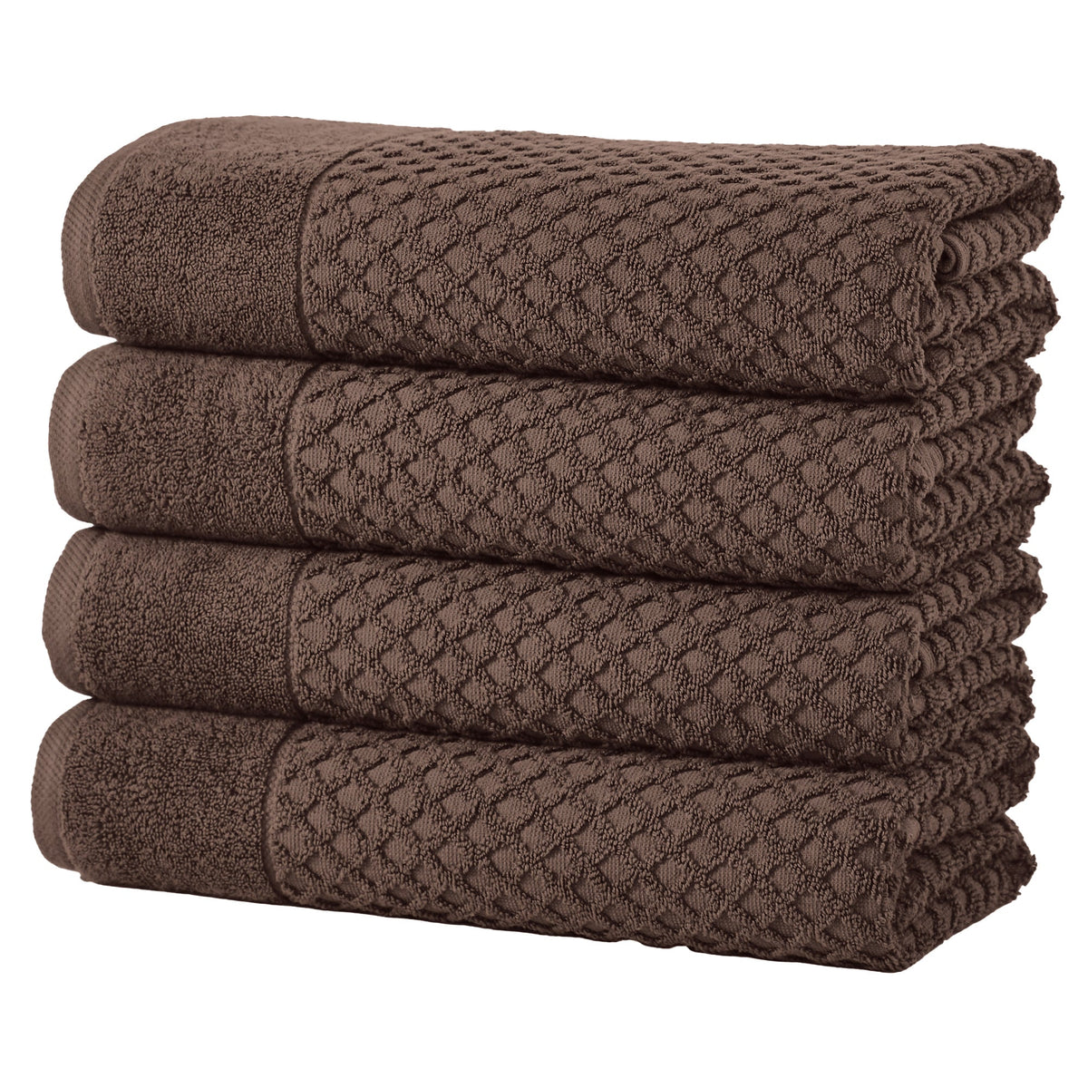 Cotton Diamond Waffle Weave Bath Towel Set