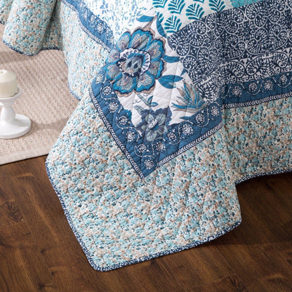 Tache Cotton Floral Patchwork Bedspread Set