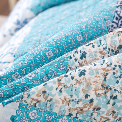 Tache Cotton Floral Patchwork Bedspread Set