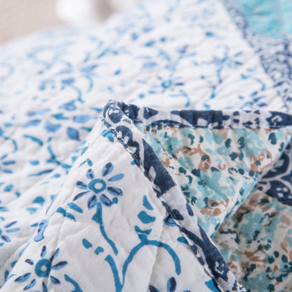 Tache Cotton Floral Patchwork Bedspread Set