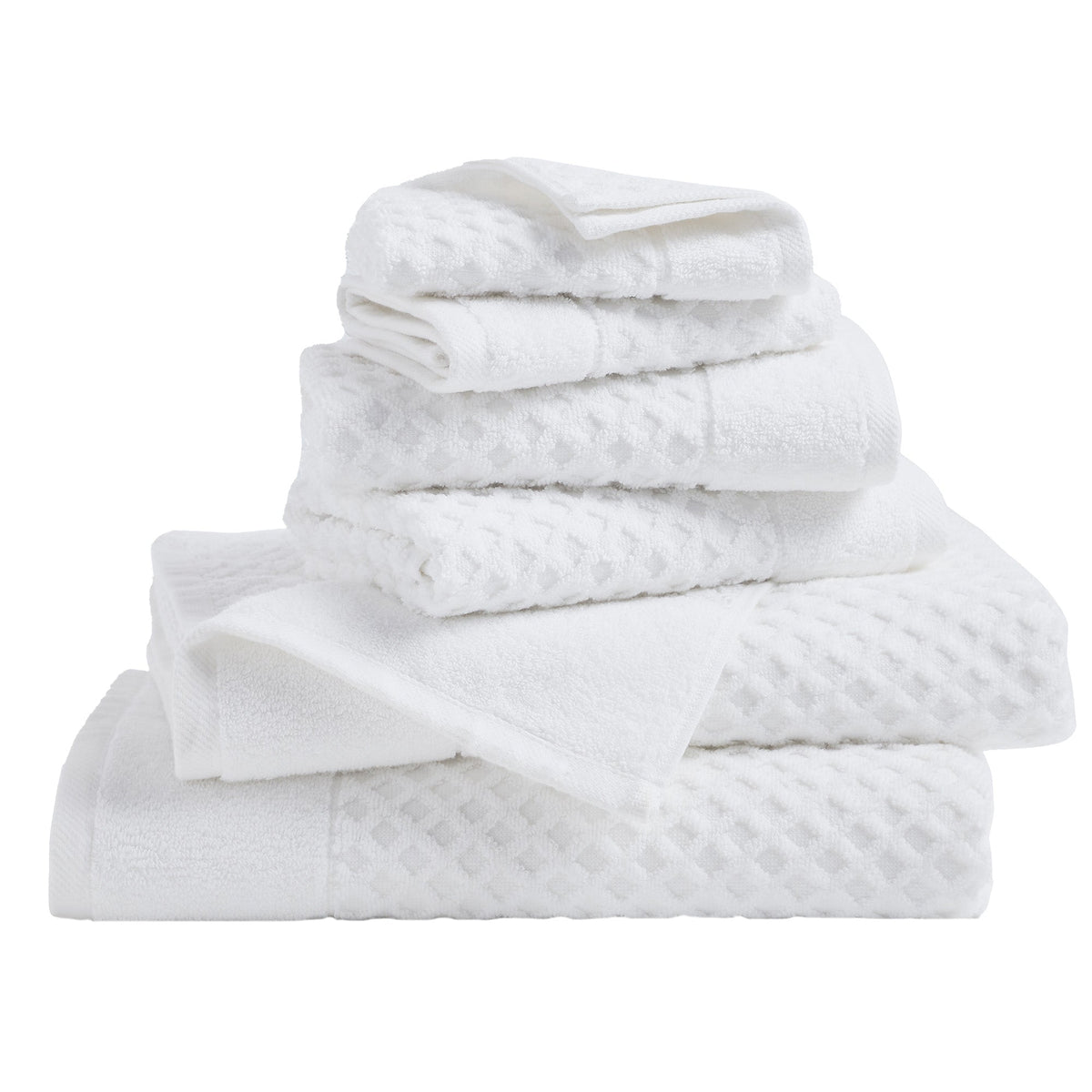 Cotton Diamond Waffle Weave Bath Towel Set
