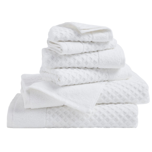 Cotton Diamond Waffle Weave Bath Towel Set