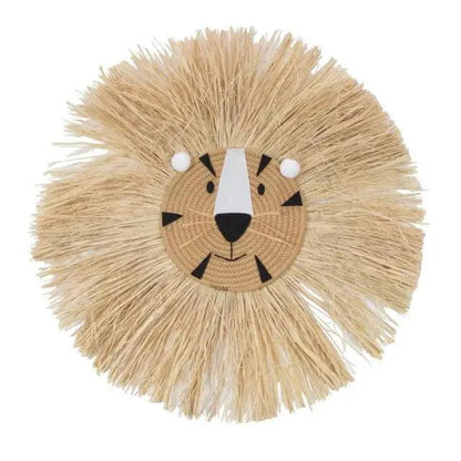 Stylish Hand Woven Cartoon Lion Wall Hanging Decoration
