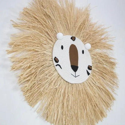 Stylish Hand Woven Cartoon Lion Wall Hanging Decoration