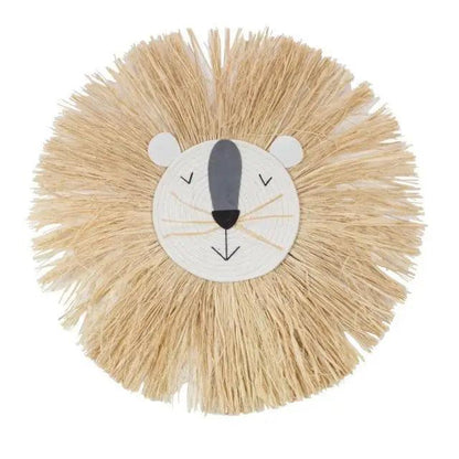 Stylish Hand Woven Cartoon Lion Wall Hanging Decoration