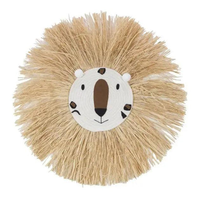 Stylish Hand Woven Cartoon Lion Wall Hanging Decoration