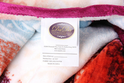 Paisley Dreams Burgundy Fleece Throw Blanket