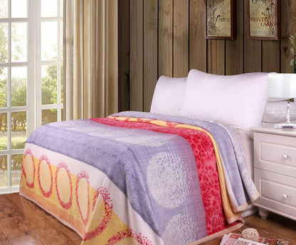 Seashore Floral Fleece Throw Blanket
