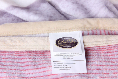 Seashore Floral Fleece Throw Blanket