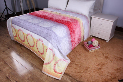 Seashore Floral Fleece Throw Blanket