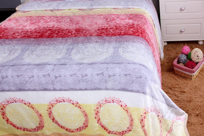 Seashore Floral Fleece Throw Blanket