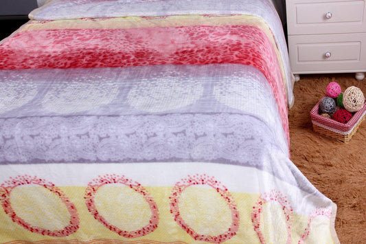 Seashore Floral Fleece Throw Blanket