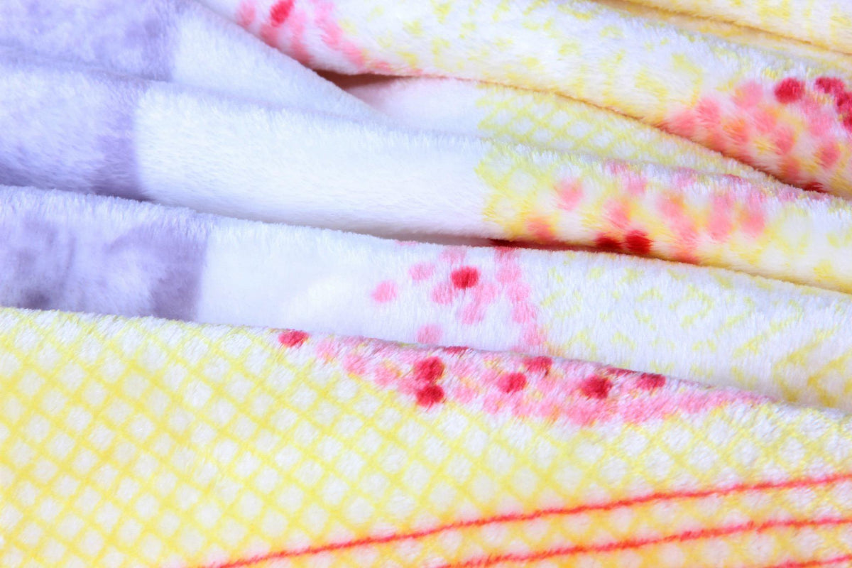Seashore Floral Fleece Throw Blanket