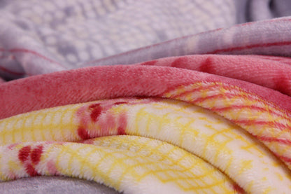 Seashore Floral Fleece Throw Blanket