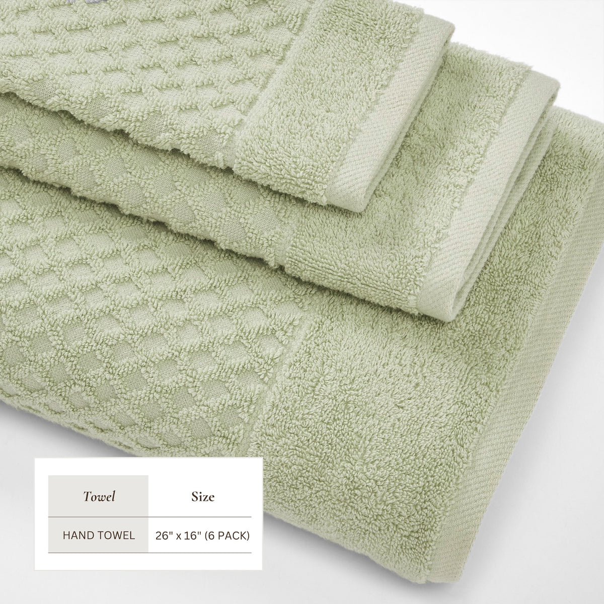 Cotton Diamond Waffle Weave Bath Towel Set