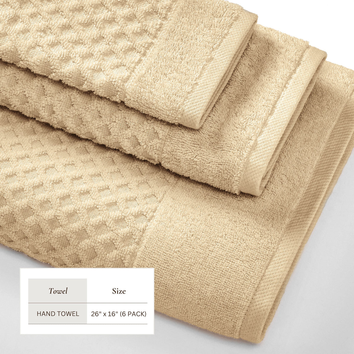 Cotton Diamond Waffle Weave Bath Towel Set