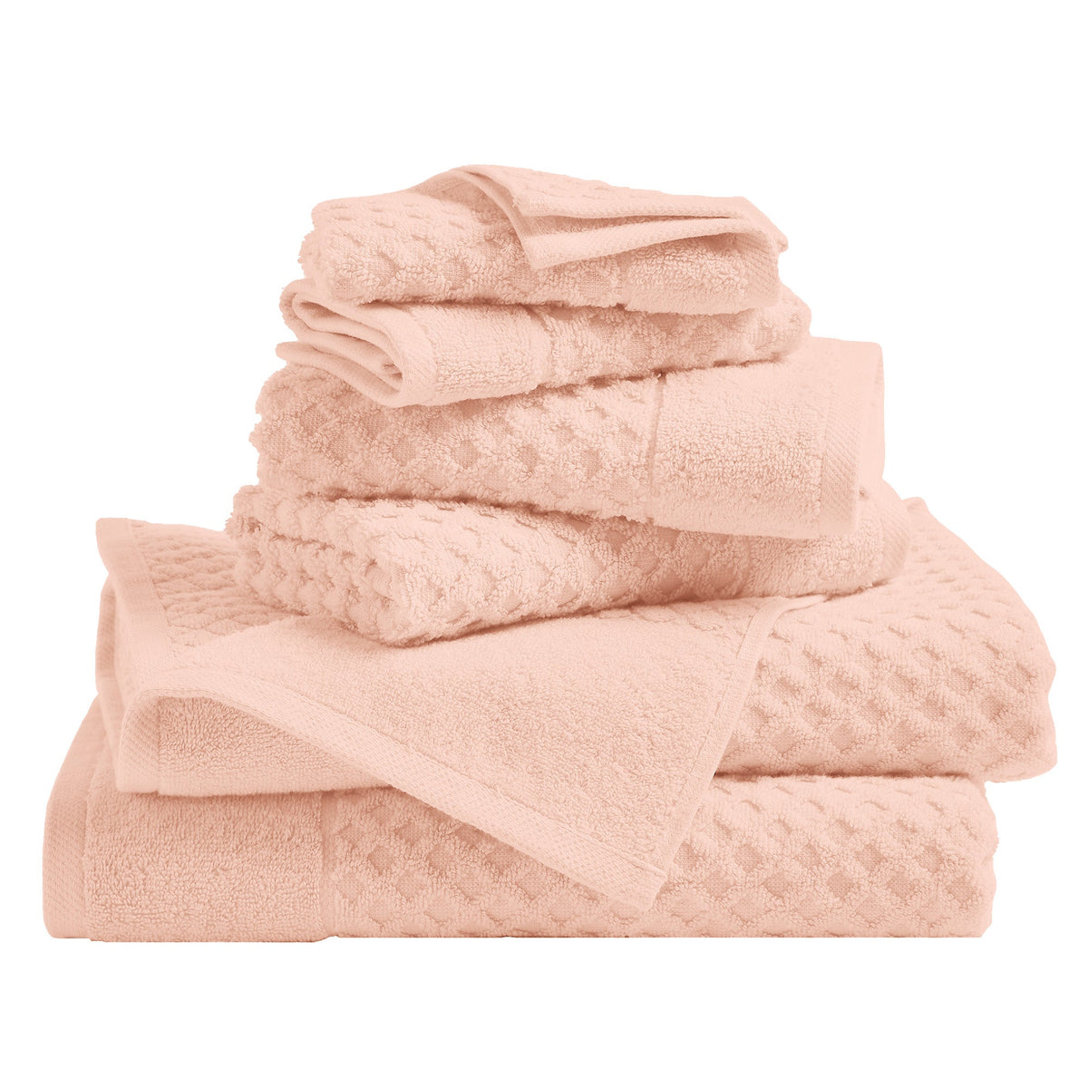 Cotton Diamond Waffle Weave Bath Towel Set