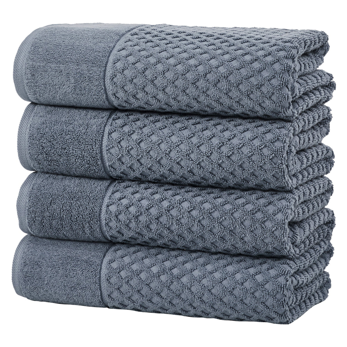 Cotton Diamond Waffle Weave Bath Towel Set