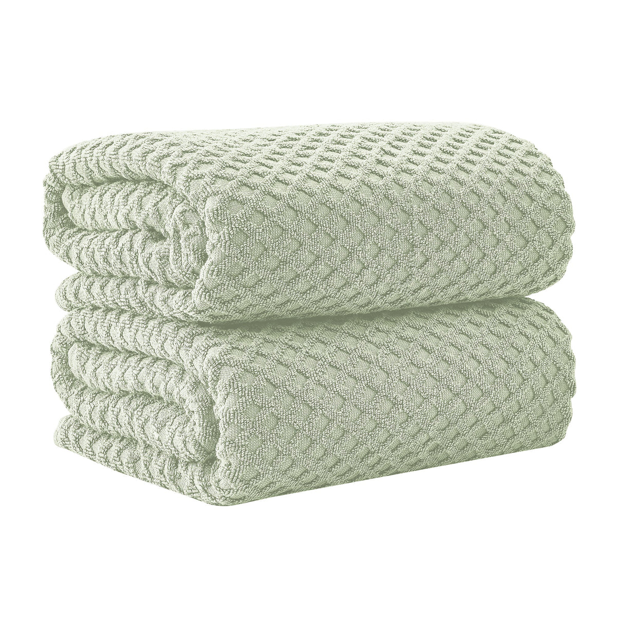 Cotton Diamond Waffle Weave Bath Towel Set