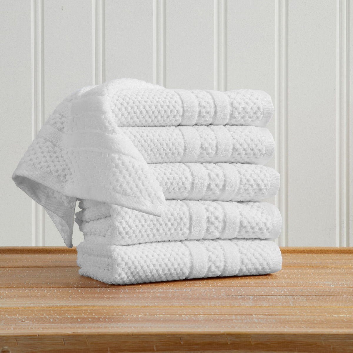 100% Cotton Checkered Jacquard Bath Towel Set